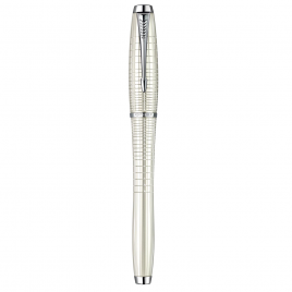 Ручка перьевая Parker Urban Premium F204, Pearl Metal Chiselled CT (Перо F)