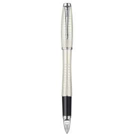 Ручка 5й пишущий узел Parker Urban Premium F504, Pearl Metal Chiselled