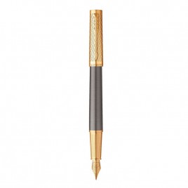 Ручка перьевая Parker Ingenuity Pioneers F571, Arrow Grey GT (Перо F)